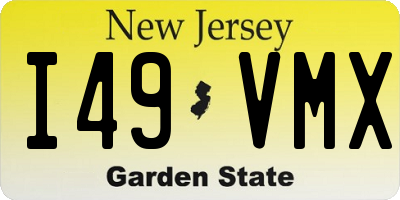 NJ license plate I49VMX