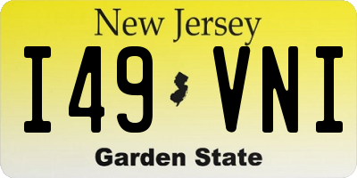 NJ license plate I49VNI