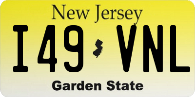 NJ license plate I49VNL