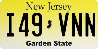 NJ license plate I49VNN