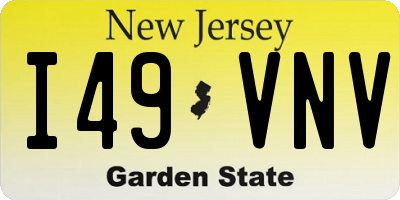 NJ license plate I49VNV