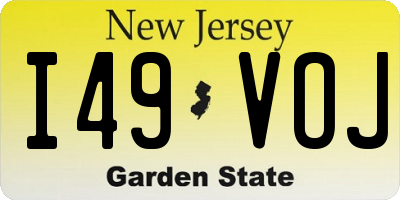 NJ license plate I49VOJ