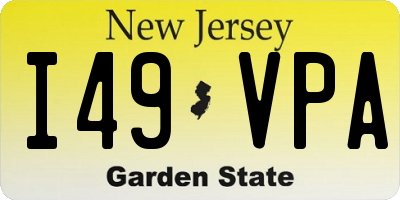 NJ license plate I49VPA