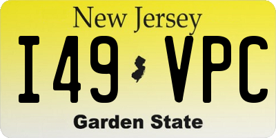 NJ license plate I49VPC