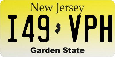 NJ license plate I49VPH