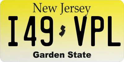 NJ license plate I49VPL