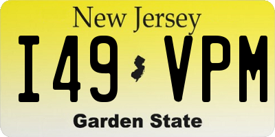NJ license plate I49VPM