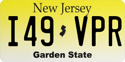 NJ license plate I49VPR