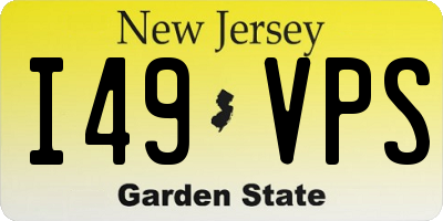 NJ license plate I49VPS