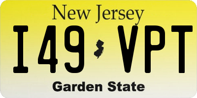 NJ license plate I49VPT