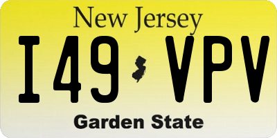 NJ license plate I49VPV