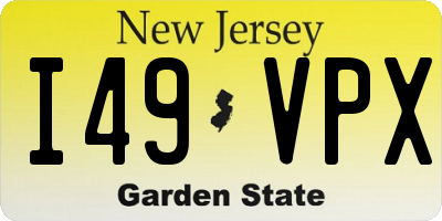 NJ license plate I49VPX