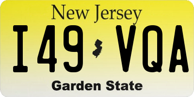 NJ license plate I49VQA