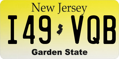 NJ license plate I49VQB
