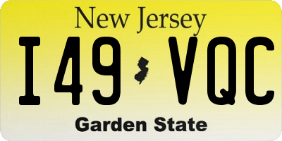 NJ license plate I49VQC