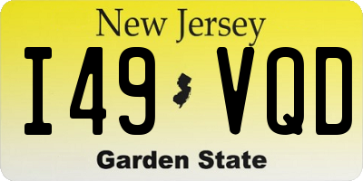 NJ license plate I49VQD