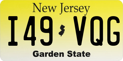 NJ license plate I49VQG