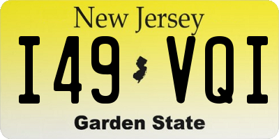 NJ license plate I49VQI