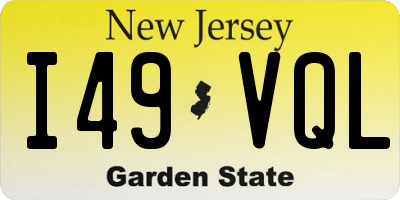 NJ license plate I49VQL