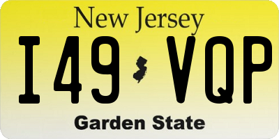 NJ license plate I49VQP