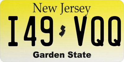 NJ license plate I49VQQ