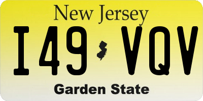 NJ license plate I49VQV