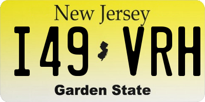 NJ license plate I49VRH