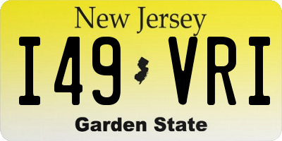 NJ license plate I49VRI