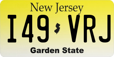 NJ license plate I49VRJ