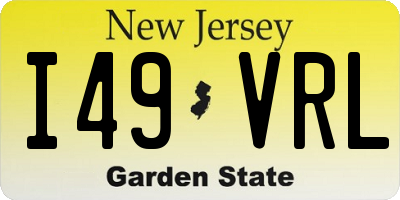 NJ license plate I49VRL