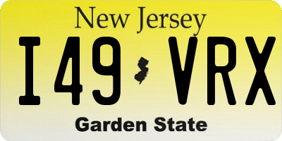 NJ license plate I49VRX