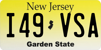 NJ license plate I49VSA