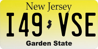 NJ license plate I49VSE