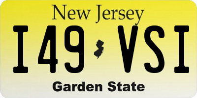 NJ license plate I49VSI