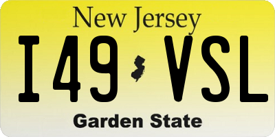 NJ license plate I49VSL