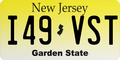 NJ license plate I49VST
