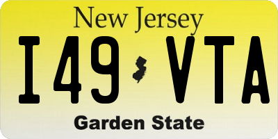NJ license plate I49VTA