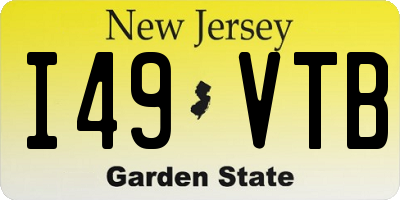 NJ license plate I49VTB