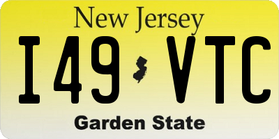NJ license plate I49VTC