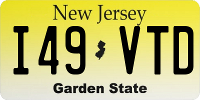 NJ license plate I49VTD