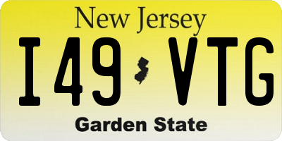 NJ license plate I49VTG