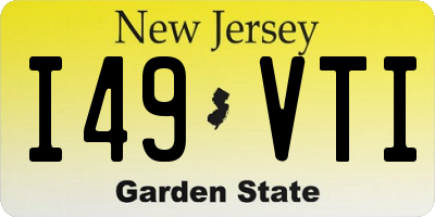 NJ license plate I49VTI