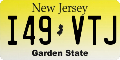 NJ license plate I49VTJ