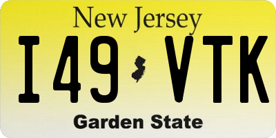 NJ license plate I49VTK