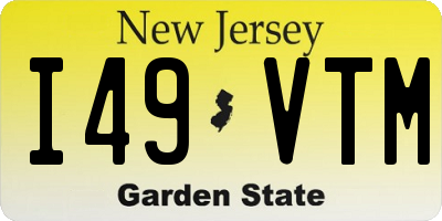 NJ license plate I49VTM