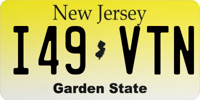 NJ license plate I49VTN