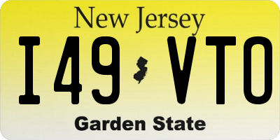 NJ license plate I49VTO