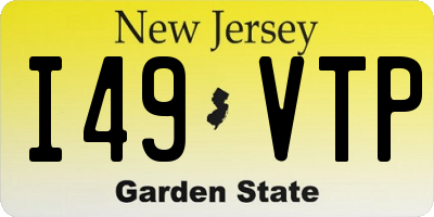 NJ license plate I49VTP