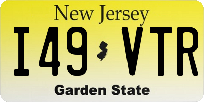 NJ license plate I49VTR