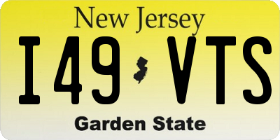 NJ license plate I49VTS